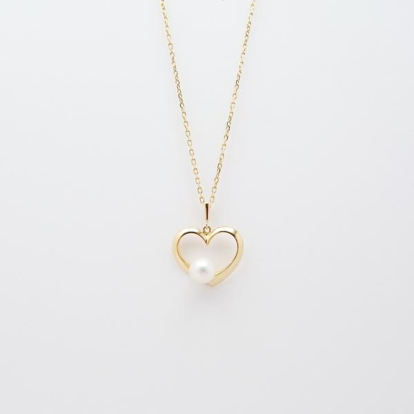 MIKIMOTO（ミキモト） ハート モチーフ アコヤ真珠 ペンダント