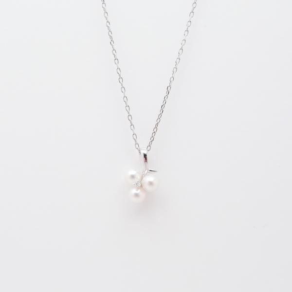 MIKIMOTO（ミキモト） アコヤ真珠 ダイヤモンド ペンダント ネックレス