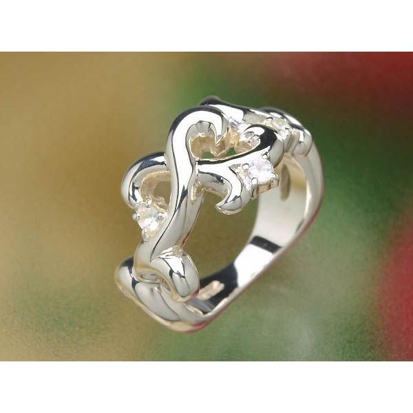 UZU RI-1051【UZU】 シルバー925リング 鏡面仕上げ ホワイトトパーズ 