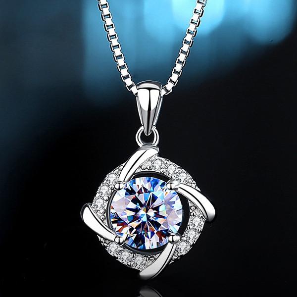 ネックレス レディース シルバー925 最高級ダイヤCZ 可愛い上品 誕生日 記念日 クリスマス 母の日 職場 金属アレルギー対応