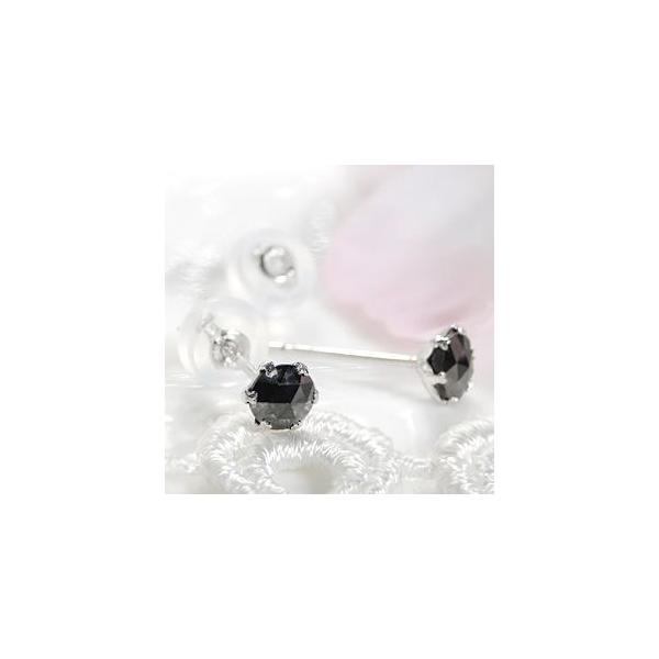 pt900 プラチナ ブラックダイヤモンド ピアス AAAクラス 人気 シンプル 
