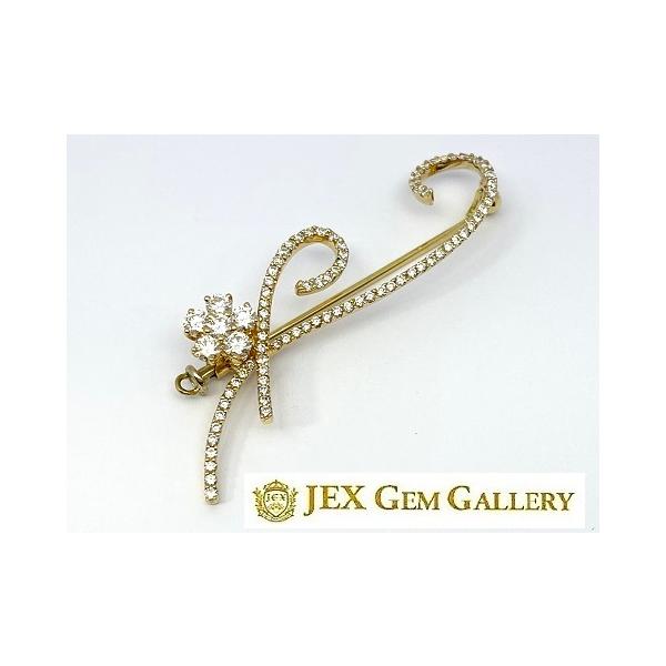 Diamond 18PG ダイヤモンド ブローチ No.124267 : JEX宝石ギャラリー