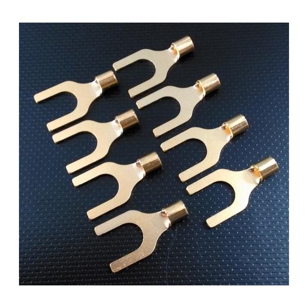 [Release date: February 15, 2016]【端末の仕様】■形状／Ｙ型（Yラグ，F型）■サイズ／F2-6（写真を参照）■材質／銅（C1020）■表面処理／金めっき（下地処理／ニッケルめっき）■1セット8個【宅配方法】配...