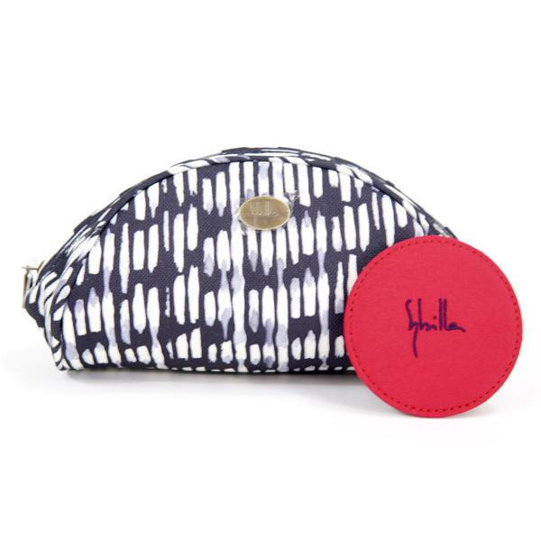 Sybilla（シビラ） sybilla（シビラ）ミラー付き化粧ポーチ モノトーン