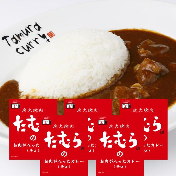 レトルト カレー 炭火焼肉たむらのカレー  ビーフカレー スパイス お肉 ご当地 辛口 200g 5食セット