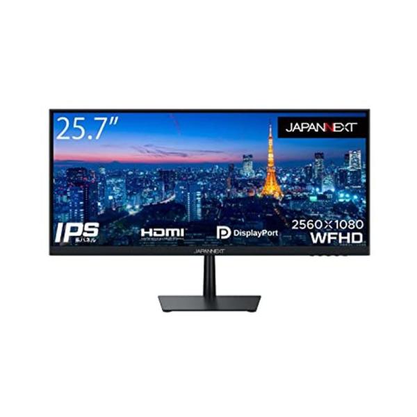 JAPANNEXT 25.7�C���` ���C�hFHD(2560 x 1080) �t�����j�^�[ JN-IPS257WFHD HDMI DP