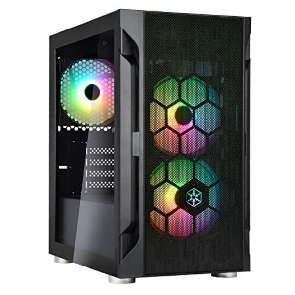 Silver Stone FARA�V���[�Y �����K���X+ARGB�t�@��3�� �~�b�h�^���[Micro-ATX�P�[�X SST-FAH1MB-PR