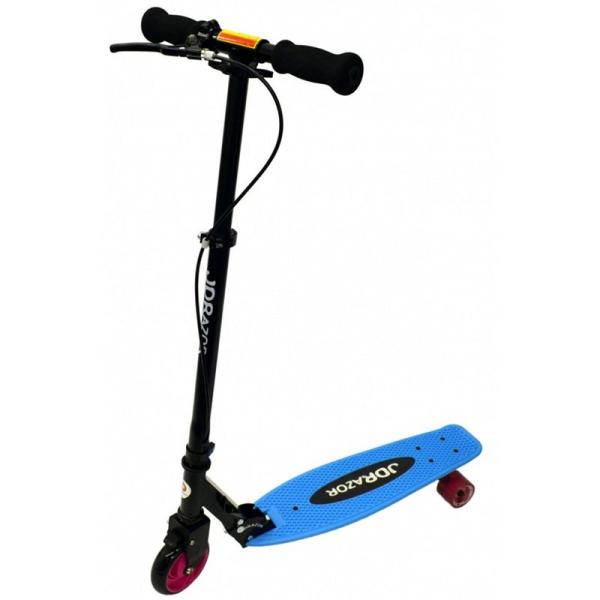 【商品名】　JD RAZOR MS-600 クリスタルブルー 【商品説明】　・サイズ: 約L705xW335xH945mm(組立時)/ サイズ: 約L705xW155xH190mm(折畳時)/ 重量: サイズ: 約4kg・ホイール: 前輪/...