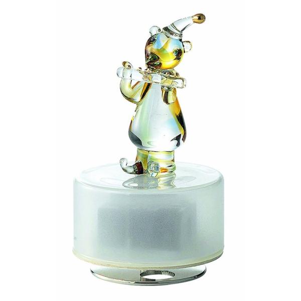 【商品名】　オルゴール 音楽隊 くま フルート 曲:カノン OS-A02C 【商品説明】　・サイズ:約直径7×高さ13cm・原産国:中国・素材:ガラス・重量:約220g 【サイズ】　高さ : 12.00 cm　横幅 : 14.10 cm　奥...