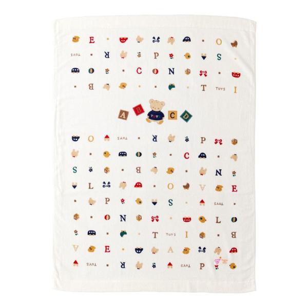【商品名】　赤ちゃんの城 日本製 タオルケット 120×85 トーイズ 【商品説明】　・【サイズ】約120×85cm・【デザイン】大好きなどうぶつとおもちゃが並んだ可愛らしい柄のタオルケットです。アイボリーの優しい色合いは赤ちゃんの表情もよ...