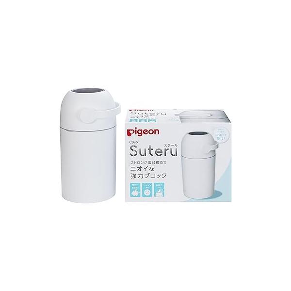 【商品名】　ピジョン Pigeon おむつ処理ポット ステール Suteru (専用カセット不要) ストロング密封構造でニオイを強力ブロック 【商品説明】　・[対象] 0ヶ月 ~・[本体サイズ] 本体組立時サイズ 最大高さ515?×最大横幅...