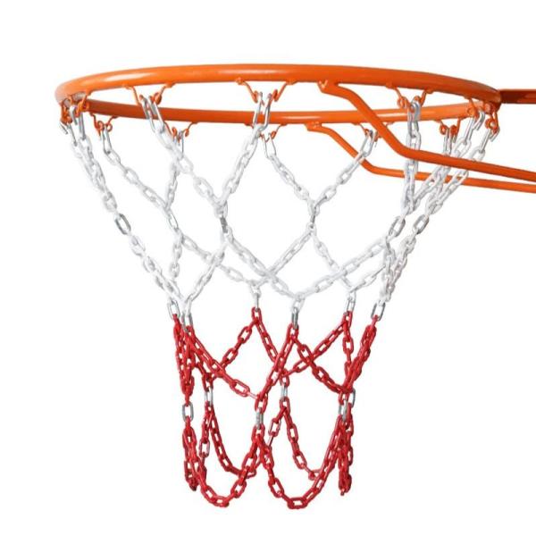 【商品名】　iplusmile リングネットゴールネットバスケットボールネット替えネット金属チェーンバスケットループ用ファミリースポーツ12バックル 【商品説明】　・亜鉛メッキされた亜鉛メッキ鋼で作られたこのネットは、あらゆる気象条件や湿気...