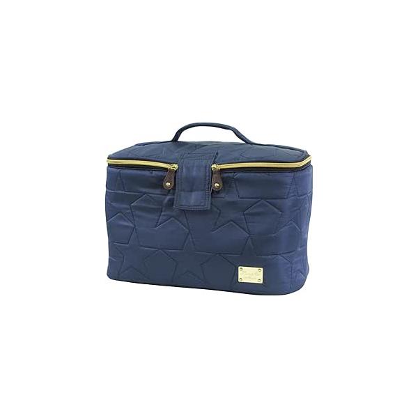 【商品名】　アットファースト おむつ収納ケース おむつストッカー 持ち運び スターキルトネイビー AF1550 【商品説明】　・【本体サイズ】約 W35×D21×H24cm【仕切り】約　W9×D17×H6.5cm【マット】約 W33×H50...