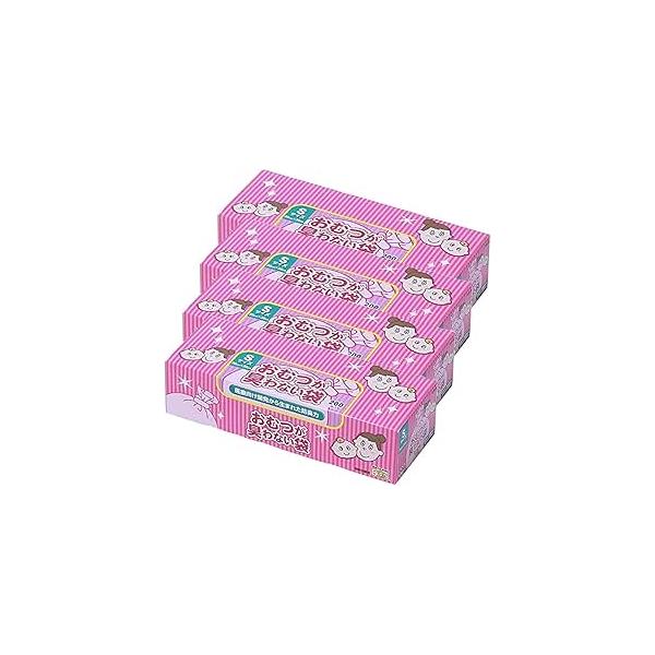 【商品名】　驚異の防臭袋 BOS (ボス) おむつが臭わない袋 赤ちゃん用 おむつ 処理袋 袋カラー：ピンク (Sサイズ 200枚入) 4個セット 【商品説明】　 【サイズ】　高さ : 6.60 cm　横幅 : 26.80 cm　奥行 : ...