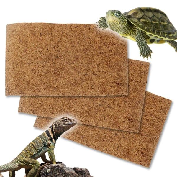 【商品名】　シンプルチョコ ココナッツマット 爬虫類マット 3枚 底砂 床材 昆虫飼育 リクガメ 両生類 (50×30) (Lサイズ 2枚) 【商品説明】　・&amp;#65374;天然素材でワンランク上の爬虫類飼育を&amp;#65374...