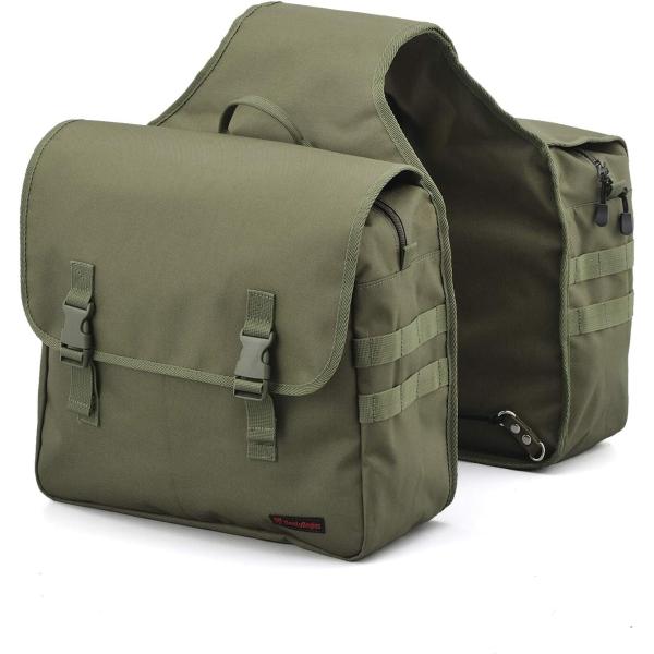 デイトナ ヘンリービギンズ バイク用 サイドバッグ 15L+15L グリーン 振り分け サドルバッグMIL DHS-12 99704