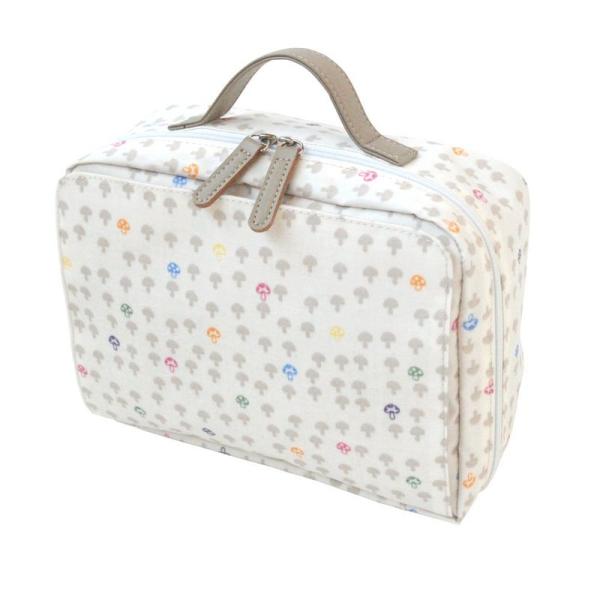 【商品名】　10mois(ディモワ) ホッペッタ Hoppetta champignon インナーポーチ バニラアイス 7216 【商品説明】　・[本体サイズ] 本体：約20×15×マチ7.5cm、消臭ポーチ：約22×17×マチ5cm・[素...