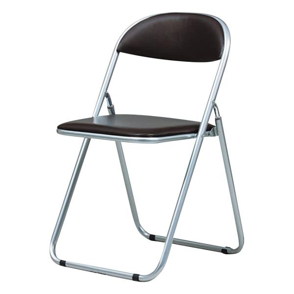 【商品名】　弘益 折りたたみイス ブラウン SFC-2T(BR) 【商品説明】　・●型番:SFC-2T・BR●カラー:ブラウン●材質:張地/合成皮革(ポリウレタンレザー)、フレーム/スチールパイプ(φ22.2mm)紛体塗装(シルバー)●サイ...