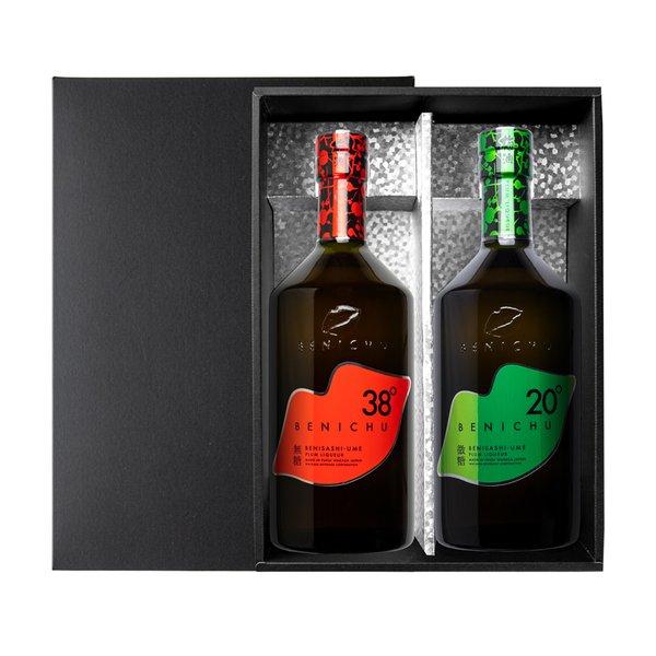 贈答 ギフト 梅酒 BENICHU38° と BENICHU20° 各750ml 2本セット 化粧箱入 産地直送 福井 紅映梅 香料無添加 若狭三方ビバレッジ 送料無料 osk