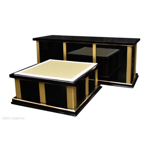 寺院仏具】黒塗り 現代式登高座2点セット 向机幅120センチ 国内 寺院仏具】黒塗り 現代式登高座2点セット 向机幅120センチ 国内