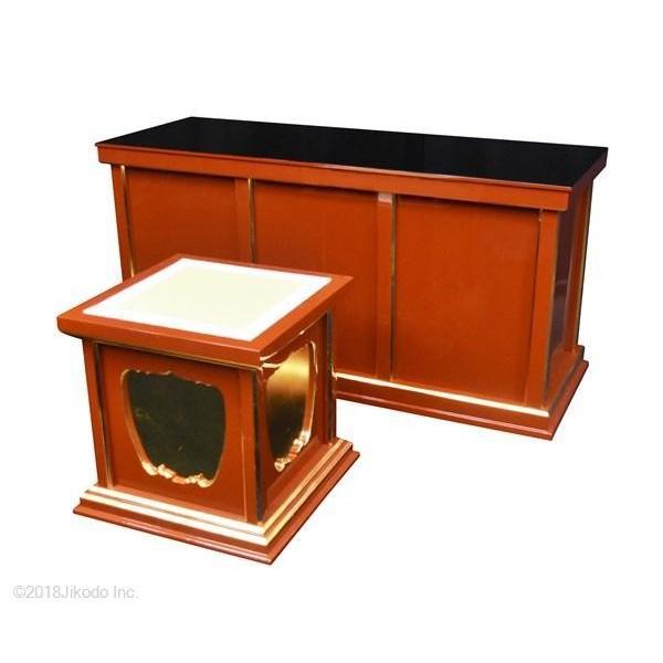 寺院仏具】椅子型密壇(登高座)4尺 朱塗り 2点セット 安心の国産 寺院仏具】椅子型密壇(登高座)4尺 朱塗り 2点セット 安心の国産