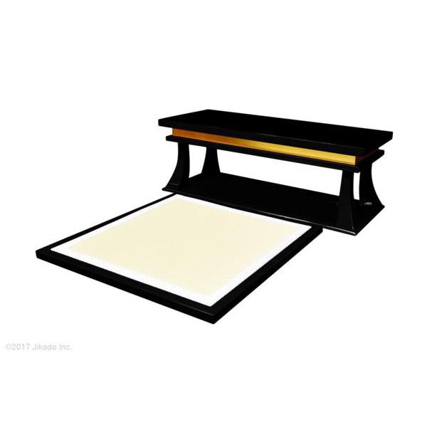 寺院仏具】黒塗り 慈光型導師机と薄型礼盤セット 内陣用 国内 寺院仏具】黒塗り 慈光型導師机と薄型礼盤セット 内陣用 国内