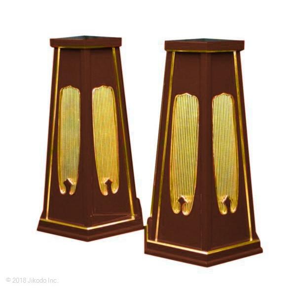 寺院仏具】潤み塗り 六角灯篭台(背高) 高さ75センチ 1対 安心の 寺院仏具】潤み塗り 六角灯篭台(背高) 高さ75センチ 1対 安心の