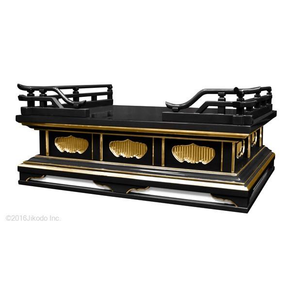寺院仏具】黒塗り 高欄付き厨子台・須弥壇 幅約90センチ 安心の 寺院仏具】黒塗り 高欄付き厨子台・須弥壇 幅約90センチ 安心の