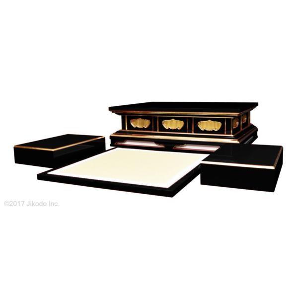 寺院仏具】黒塗り 座用登高座(密壇)4点セット 幅90センチ 安心の 寺院仏具】黒塗り 座用登高座(密壇)4点セット 幅90センチ 安心の