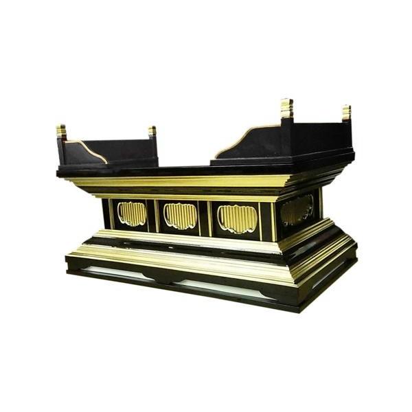 寺院仏具】黒塗り 小型須弥壇 幅約60センチ 高欄付 国内自社工場 寺院仏具】黒塗り 小型須弥壇 幅約60センチ 高欄付 国内自社工場