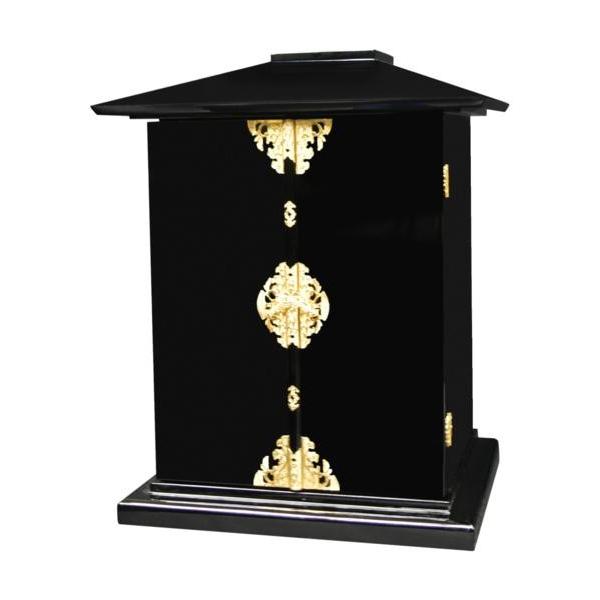 寺院仏具】金具付き 新型角厨子 黒塗り 高さ54センチ 国内自社 寺院仏具】金具付き 新型角厨子 黒塗り 高さ54センチ 国内自社