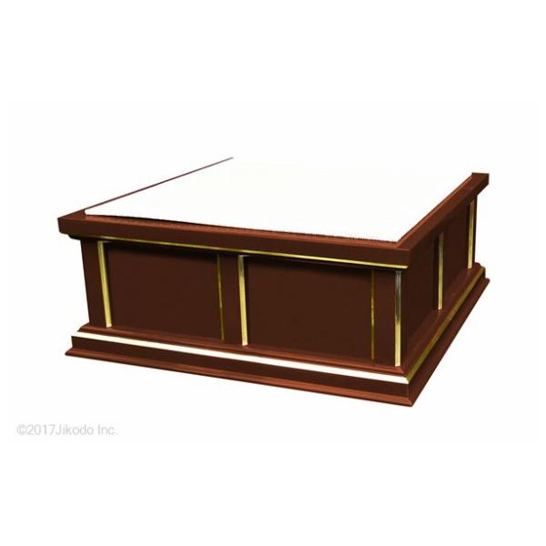寺院仏具】幅60センチ 仏前用 薄型礼盤 朱塗り (受注生産品 寺院仏具】幅60センチ 仏前用 薄型礼盤 朱塗り (受注生産品