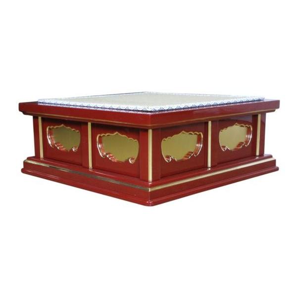 寺院仏具】幅60センチ 朱塗りの一重礼盤 (受注生産品)(商品番号 寺院仏具】幅60センチ 朱塗りの一重礼盤 (受注生産品)(商品番号