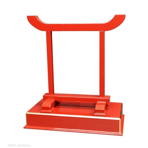 寺院仏具】柱内1尺 朱塗りの台付簡易式磬台(ケイ台) 国内自社 寺院仏具】柱内1尺 朱塗りの台付簡易式磬台(ケイ台) 国内自社