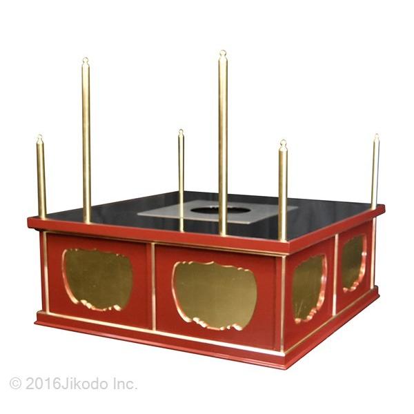 寺院仏具】朱塗り 3.5尺 一重護摩壇・大壇 (壇のみ) 密教法具 寺院仏具】朱塗り 3.5尺 一重護摩壇・大壇 (壇のみ) 密教法具