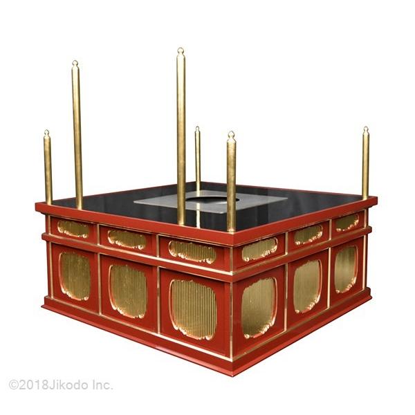 寺院仏具】朱塗り 3.5尺 二重護摩壇・大壇 (壇のみ) 密教法具 寺院仏具】朱塗り 3.5尺 二重護摩壇・大壇 (壇のみ) 密教法具