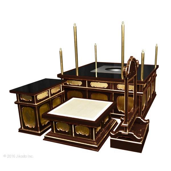寺院仏具】潤み塗り 3.5尺 二重護摩壇・大壇 ケイ台付(磬台 寺院仏具】潤み塗り 3.5尺 二重護摩壇・大壇 ケイ台付(磬台