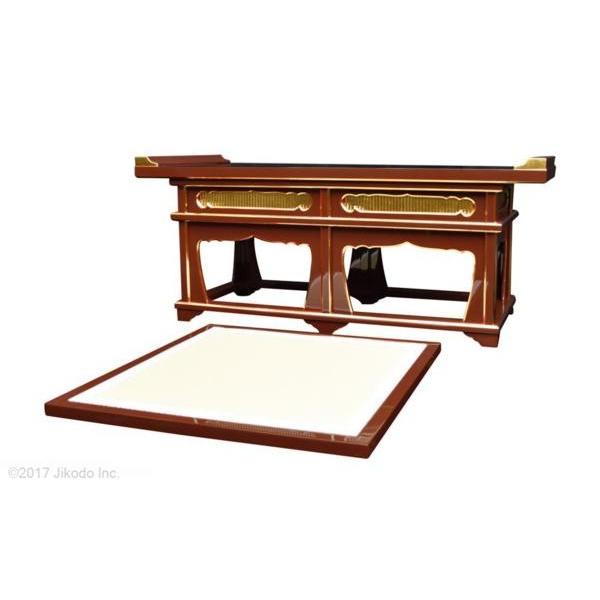 寺院仏具】潤み塗り 座用焼香机と礼盤セット 幅約120センチ 安心 寺院仏具】潤み塗り 座用焼香机と礼盤セット 幅約120センチ 安心