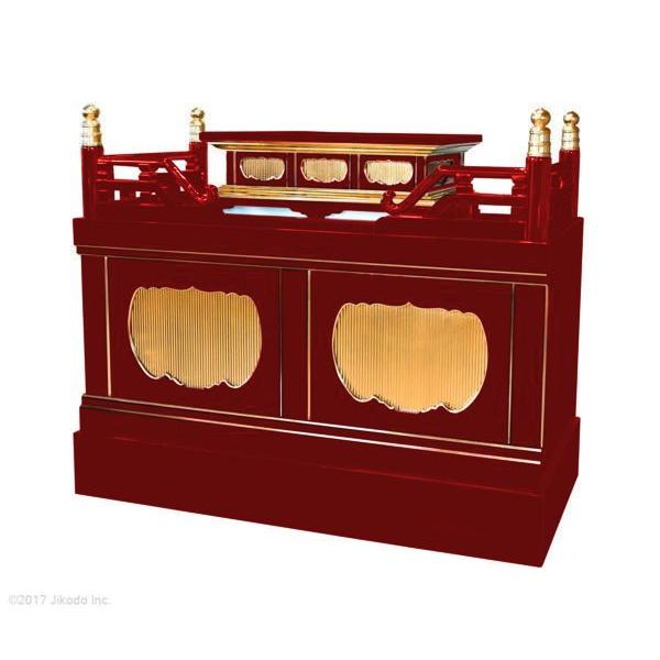 寺院仏具】朱塗り 幅150センチの箱型高級須弥壇 厨子台付き 安心 寺院仏具】朱塗り 幅150センチの箱型高級須弥壇 厨子台付き 安心