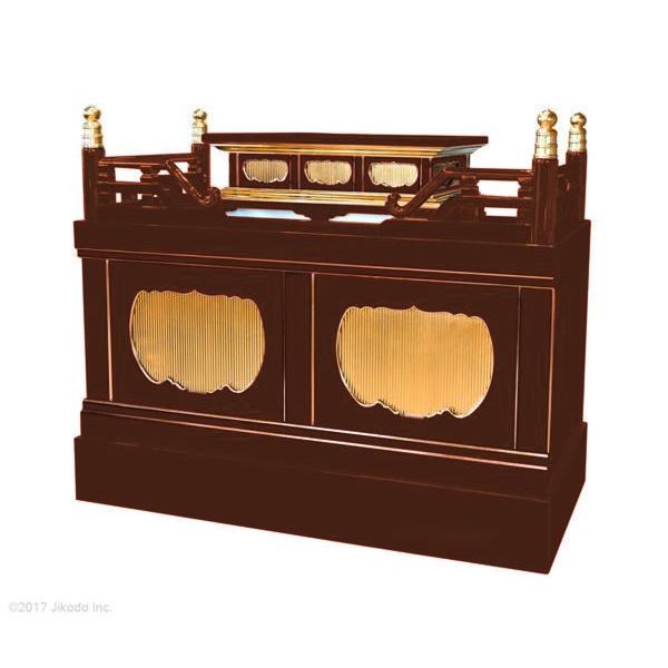 寺院仏具】潤み塗り 幅150センチの箱型高級須弥壇 厨子台付き 寺院仏具】潤み塗り 幅150センチの箱型高級須弥壇 厨子台付き