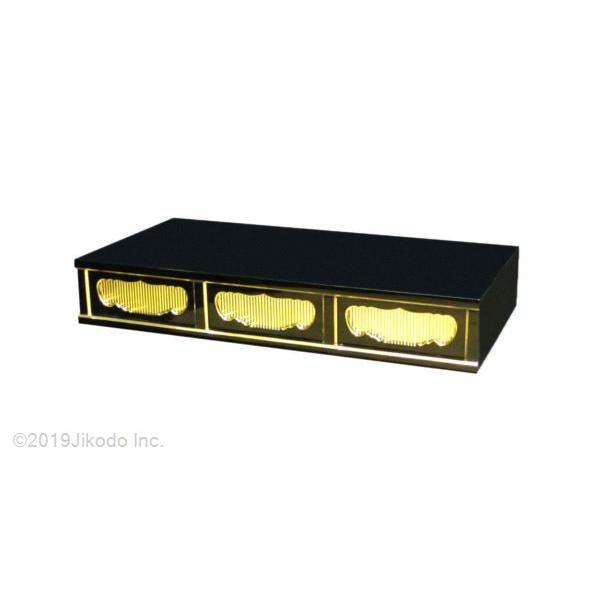 寺院仏具】黒塗り 三間仏像台 幅120cmx高さ20cmx奥行60cm 寺院仏具】黒塗り 三間仏像台 幅120cmx高さ20cmx奥行60cm