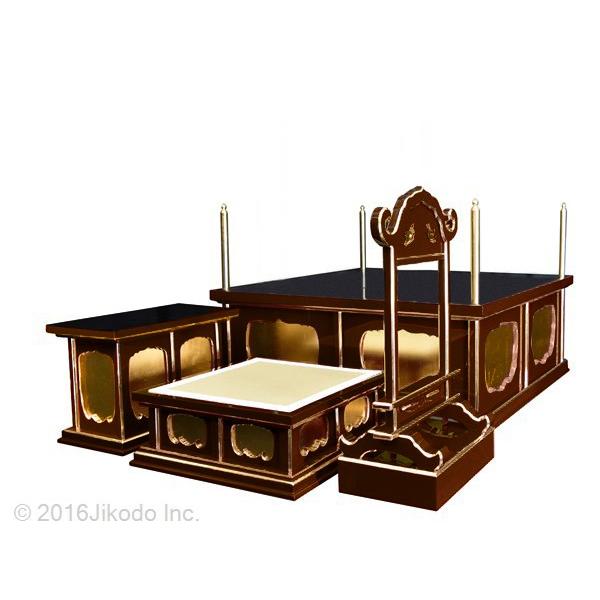 寺院仏具】潤み塗り 3.5尺 一重大壇・護摩壇 馨台付(ケイ台 寺院仏具】潤み塗り 3.5尺 一重大壇・護摩壇 馨台付(ケイ台