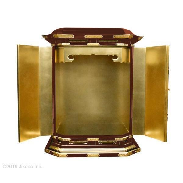 寺院仏具】潤み塗り 金具付 高級隅切厨子 高さ90センチ 国内自社 寺院仏具】潤み塗り 金具付 高級隅切厨子 高さ90センチ 国内自社