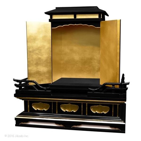 寺院仏具】黒塗り 厨子と高欄付き低背須弥壇の2点セット 厨子台 寺院仏具】黒塗り 厨子と高欄付き低背須弥壇の2点セット 厨子台