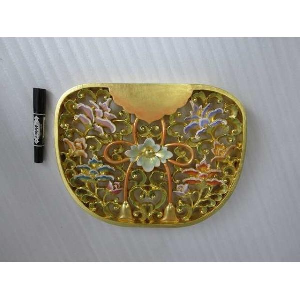 特別販売品】木製 彩色 華鬘1個 本体のみ(幅約34cm奥約27cm厚約 特別販売品】木製 彩色 華鬘1個 本体のみ(幅約34cm奥約27cm厚約