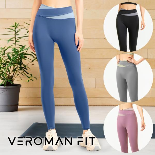 レギンス トレーニング ジム フィットネス ヨガ ピラティス ハイウエスト V字カット ppi-lef26VEROMAN FIT FIT