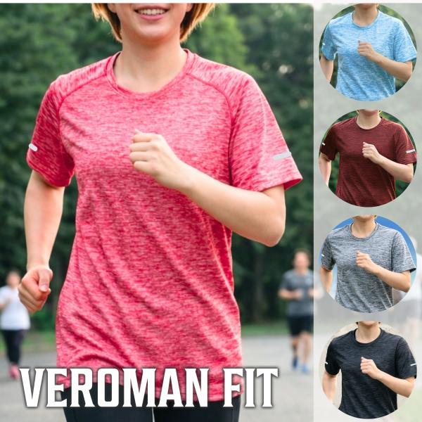 Tシャツ スポーツ レディース ランニング トップス 反射板 ヨガ ジム 半袖 ppi-ssd043 VEROMAN FIT