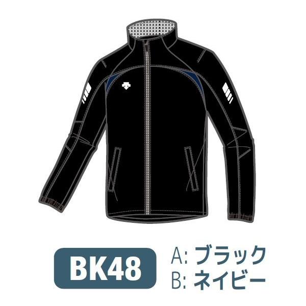 デサント　カスタムオーダー受注生産 トレーニングジャケット（ユニセックス） 陸上・ランニング ウエア ORN1110-BK48　ベースカラー：ブラック