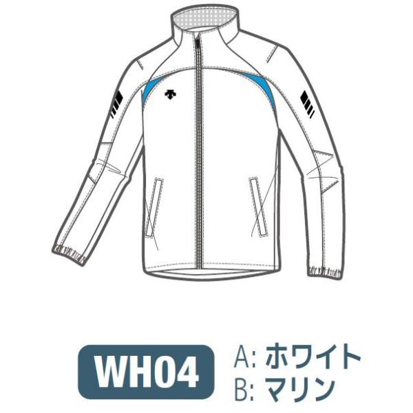 デサント　カスタムオーダー受注生産 トレーニングジャケット（ユニセックス） 陸上・ランニング ウエア ORN1110-WH04　ベースカラー：ホワイト