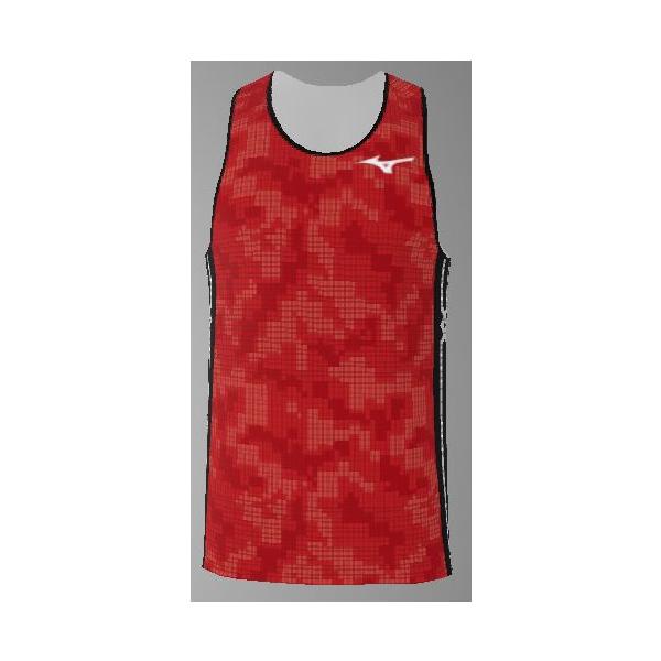 メーカー：Mizuno ミズノカテゴリ：陸上競技種別：ウエアシリーズ：カスタムオーダー受注生産オーダー商品名：デザインプリントプラス　レーシングシャツ（メンズ）■肩部分シルエットワイド幅(12cm)＊デザインプリントプラス：生地にインクを浸...